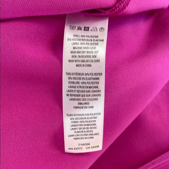 EUC French Connection Whisper Dress, Hot Pink, size 8 - Picture 6 of 6